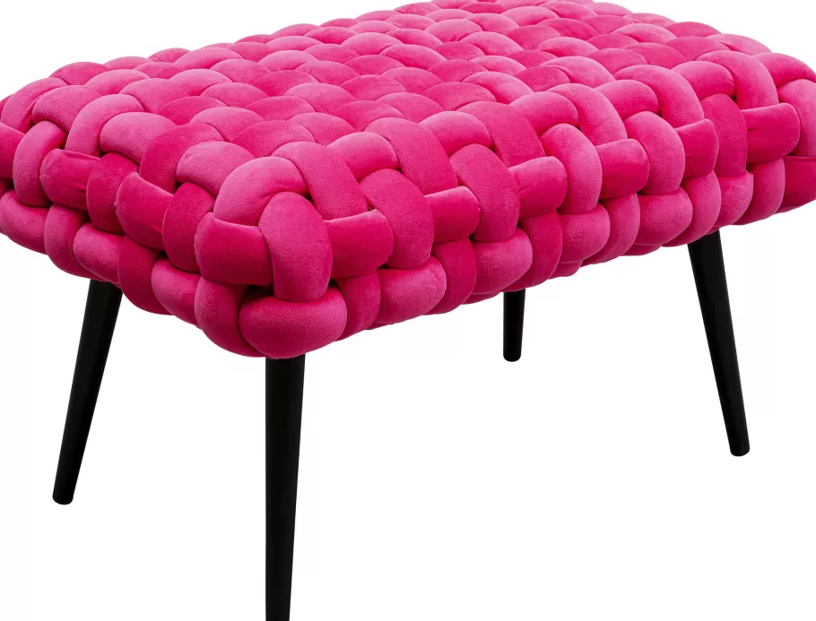 KARE Design Kasten | Tuinmeubelen<Halbank Weave Roze 66cm