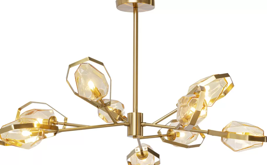 KARE Design Hanglampen | Kasten<Hanglamp Diamond Fever Ufo Brass 106cm