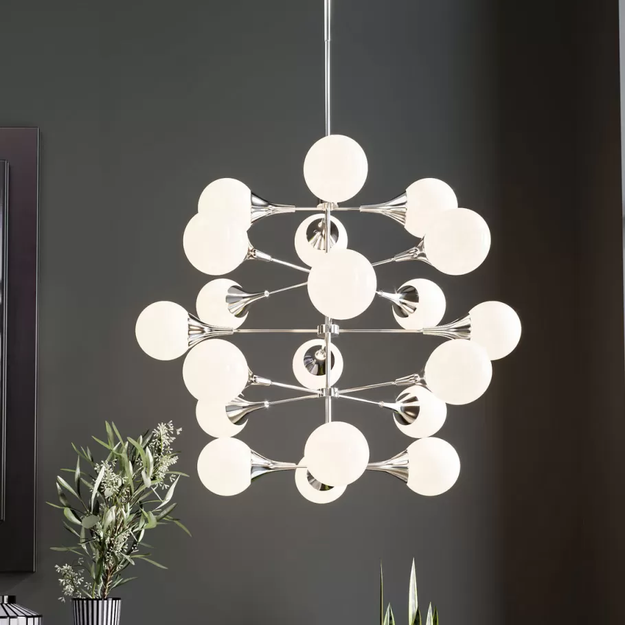 KARE Design Kasten | Tuinmeubelen<Hanglamp Lichtbron Fiction 20 Silver Ø102cm