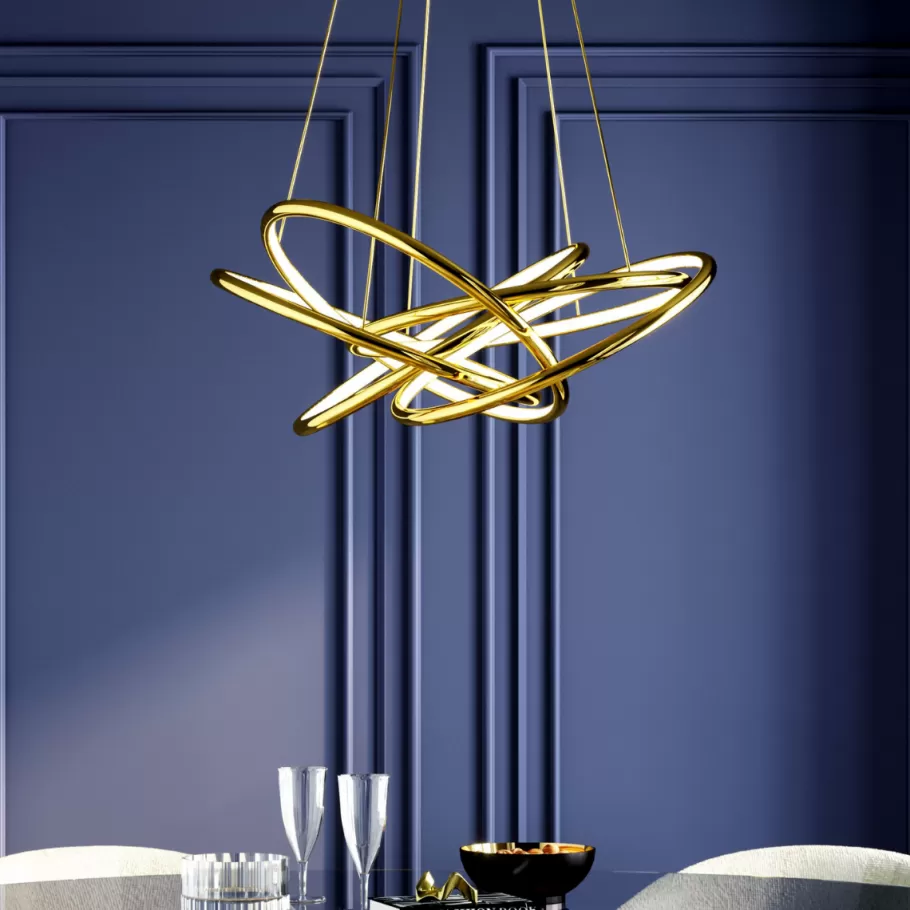 KARE Design Hanglampen | Kasten<Hanglamp Saturn LED Goud Groot