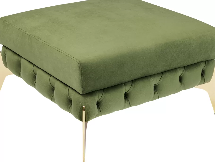 KARE Design Poefs & Krukken | Tuinmeubelen<Hocker Belissima Velvet Green 80cm