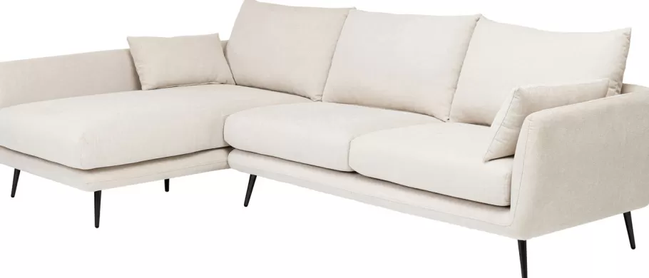 KARE Design Kasten | Banken<Hoekbank Amalfi Links Creme 275cm