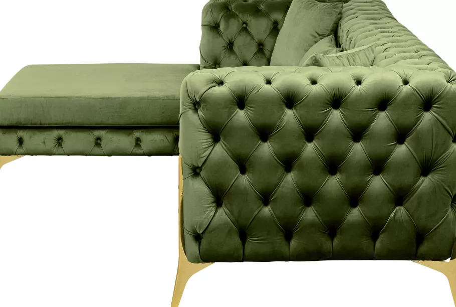 KARE Design Kasten | Banken<Hoekbank Bellissima Velvet Green Left