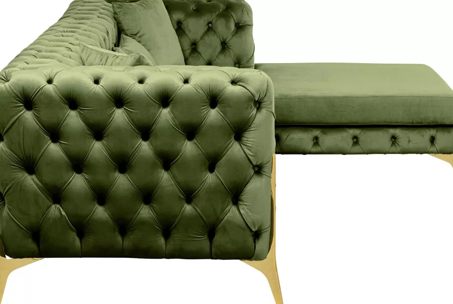 KARE Design Kasten | Banken<Hoekbank Bellissima Velvet Green Right