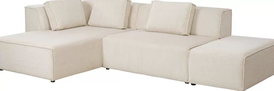 KARE Design Kasten | Tuinmeubelen<Hoekbank Infinity Ottomane Cord Cream Left