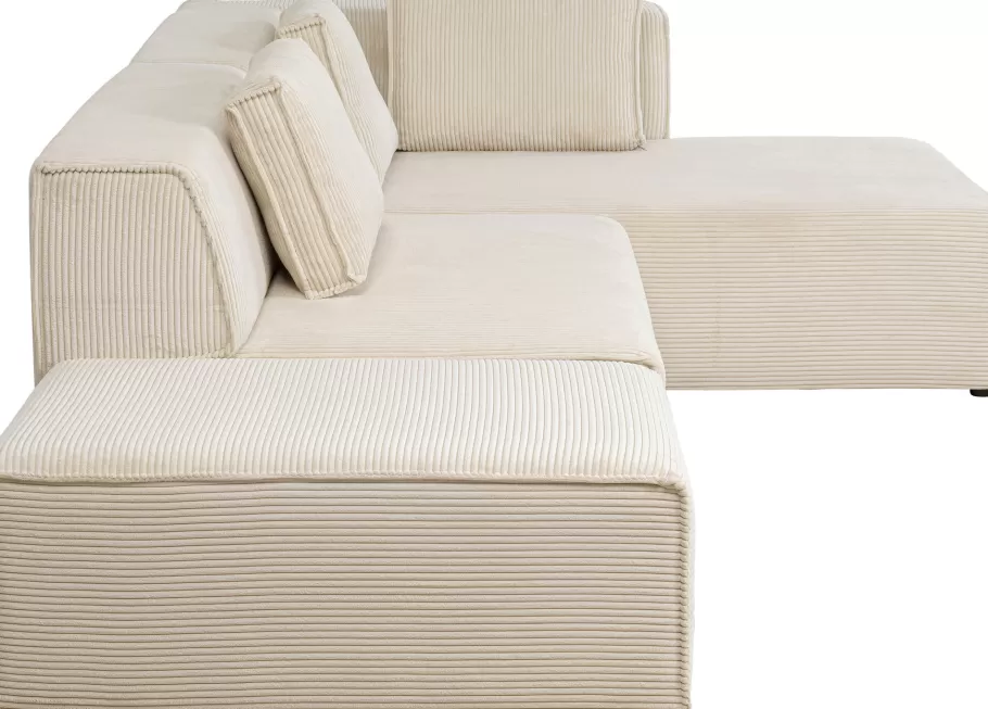 KARE Design Kasten | Tuinmeubelen<Hoekbank Infinity Ottomane Cord Cream Right