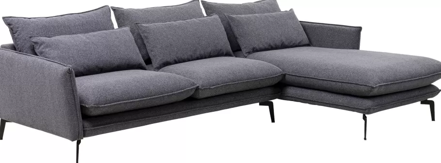 KARE Design Tuinmeubelen | Banken<Hoekbank Monza Right Grey 296cm