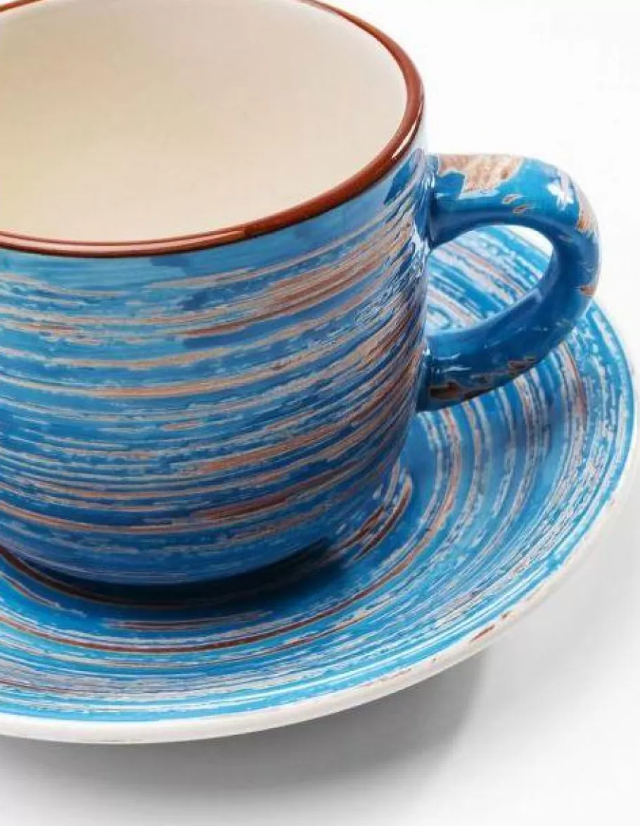 KARE Design Servies & Tafelaccessoires | Kasten<Koffiekopje Swirl Blauw (2-delig)