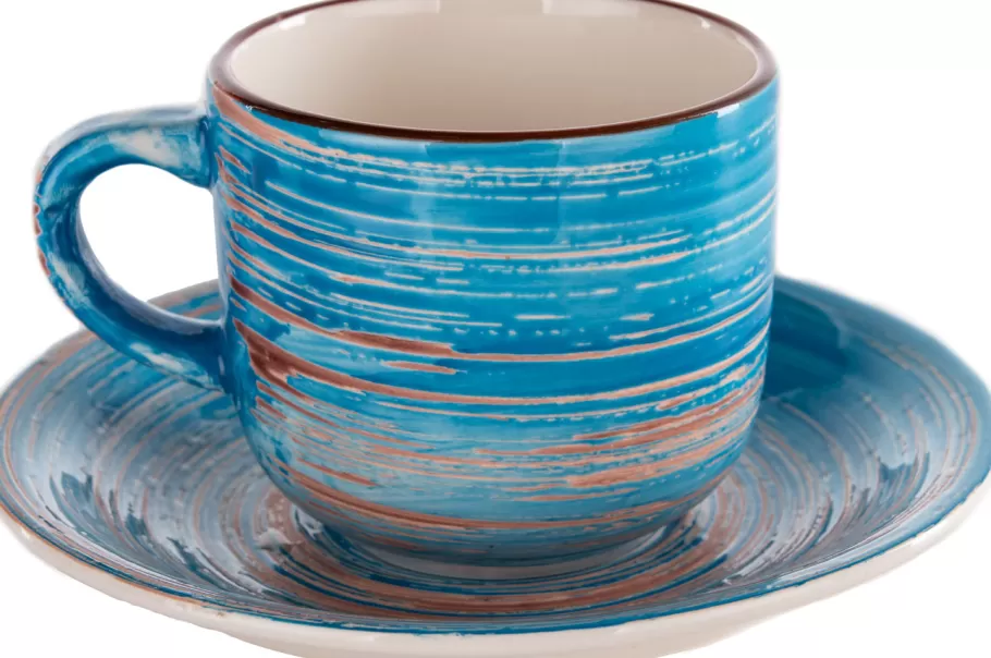 KARE Design Servies & Tafelaccessoires | Kasten<Koffiekopje Swirl Blauw (2-delig)