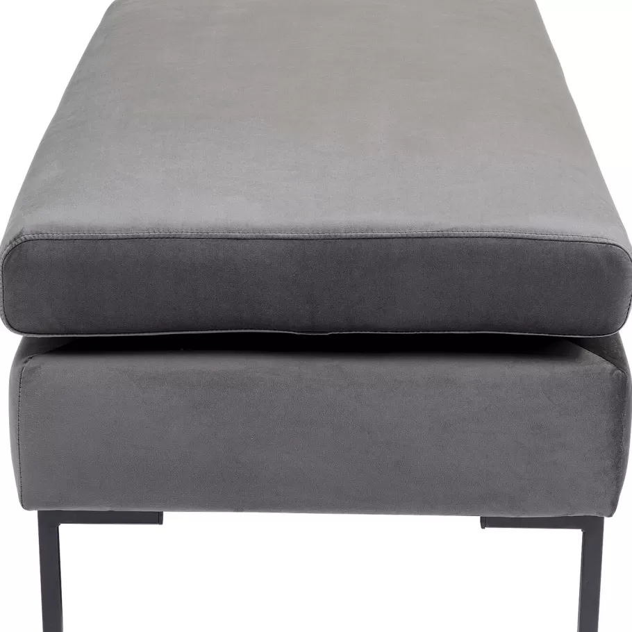 KARE Design Poefs & Krukken | Kasten<Kruk Gianni Velvet Grey Black