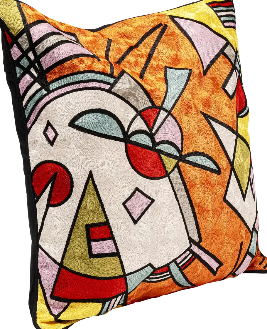 KARE Design Vloerkleden & Textiel | Kasten<Kussen Art Line Oranje 50x50cm