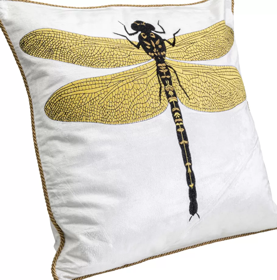 KARE Design Vloerkleden & Textiel | Kasten<Kussen Glitter Dragonfly White 40x40cm