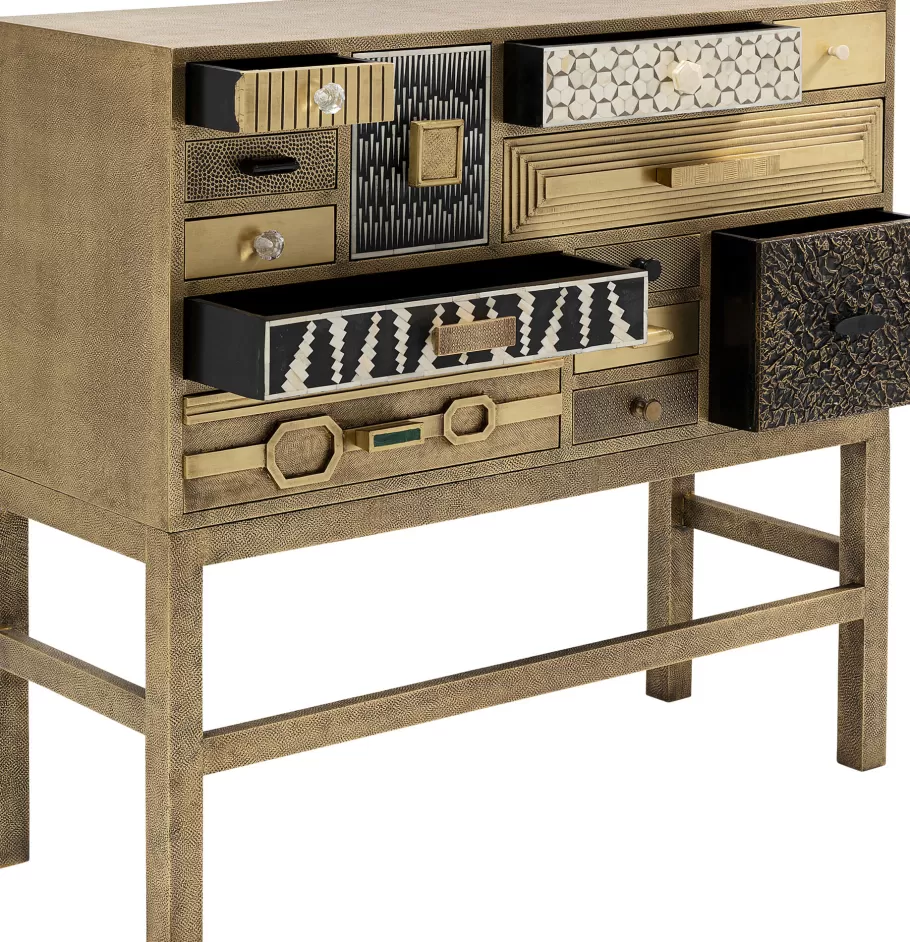 KARE Design Tuinmeubelen | Lage Kasten & Dressoirs<Ladekast Chalet Gold 13 Drawers