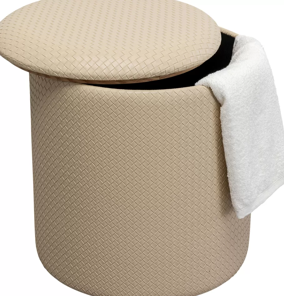 KARE Design Poefs & Krukken | Kasten<Poef Venezia Storage Cream 40cm