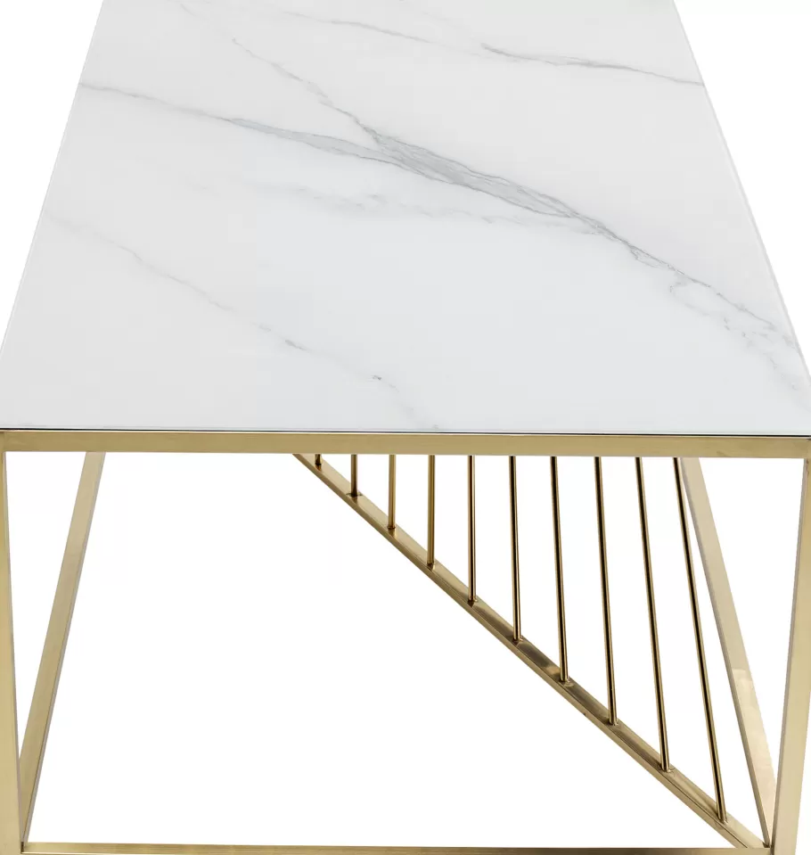 KARE Design Kasten | Tafels<Salontafel Art Marmer Glas 140x70cm