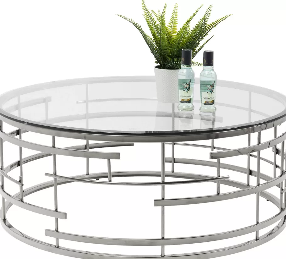 KARE Design Kasten | Tafels<Salontafel Jupiter Zilver Ø100cm