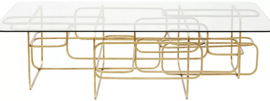 KARE Design Kasten | Tuinmeubelen<Salontafel Meander Gold 140x80cm