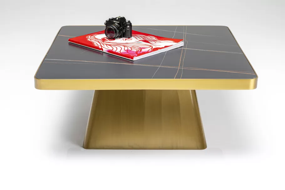 KARE Design Kasten | Tafels<Salontafel Miler Gold 80x80cm