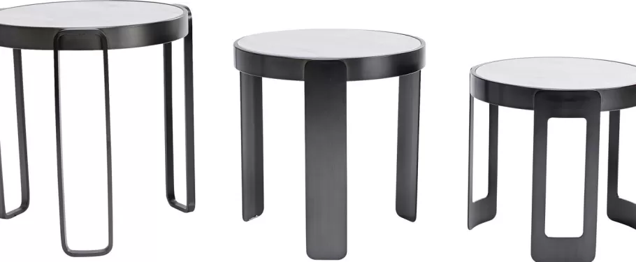 KARE Design Kasten | Tafels<Salontafel Perelli Black (Set Van 3)