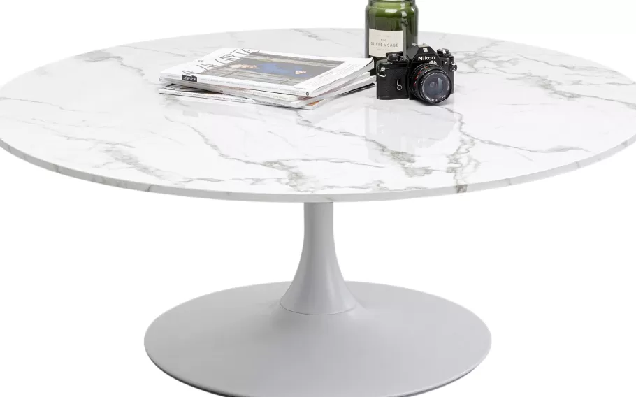 KARE Design Kasten | Tafels<Salontafel Shickeria Marble White 110cm