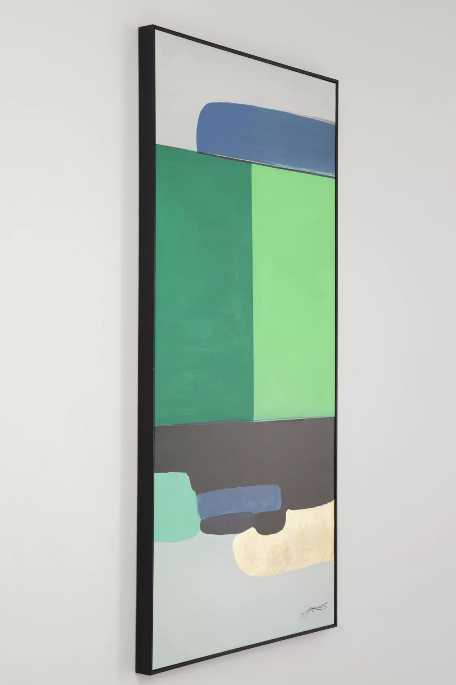 KARE Design Wanddecoratie | Tuinmeubelen<Schilderij Abstract Shapes Green 73x143cm