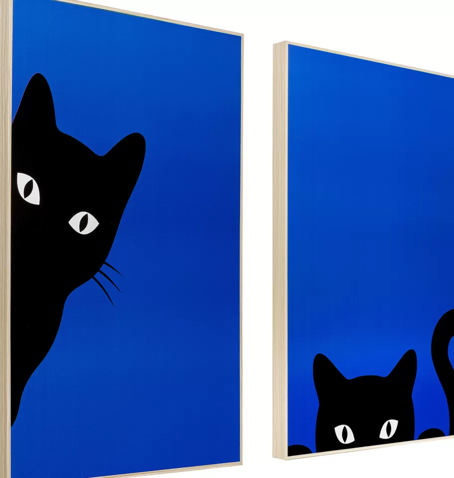 KARE Design Wanddecoratie | Kasten<Schilderij Ciao Gatto Set Van 2