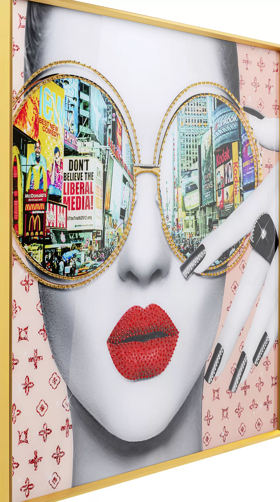 KARE Design Wanddecoratie | Tuinmeubelen<Schilderij Met Lijst Times Square View 80x80cm