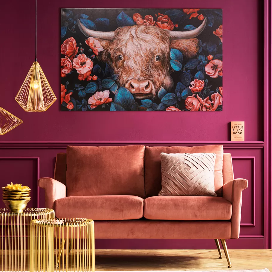 KARE Design Wanddecoratie<Schilderij Yak In Flower 140x90cm