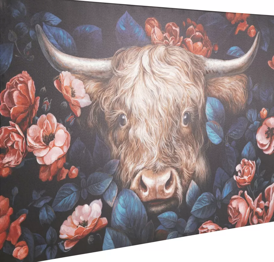 KARE Design Wanddecoratie<Schilderij Yak In Flower 140x90cm