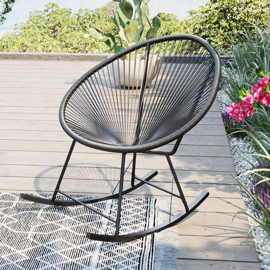 KARE Design Kasten | Tuinmeubelen<Schommelstoel Acapulco Mono Black