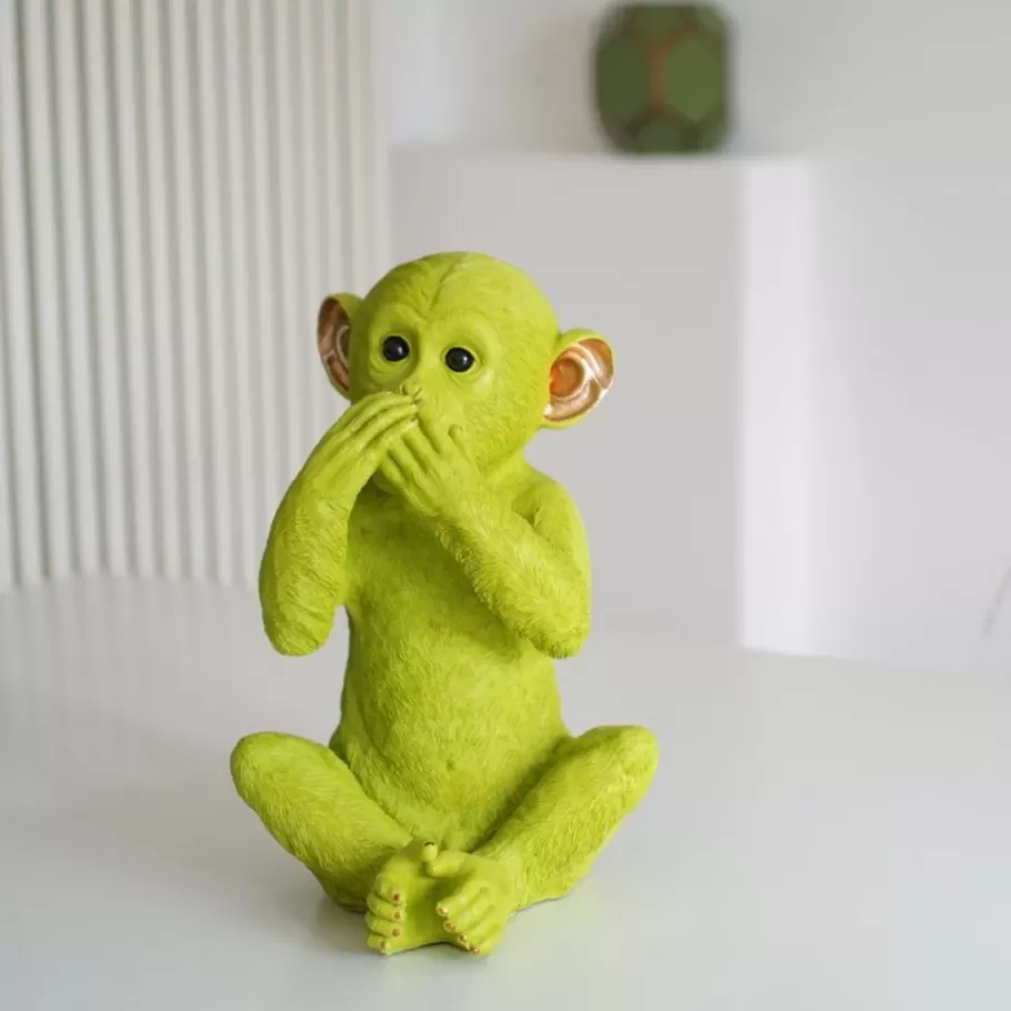 KARE Design Woondecoratie | Kasten<Spaarpot Monkey Iwazaru Groen