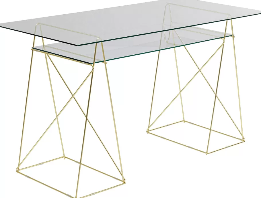 KARE Design Kasten | Tafels<Tafel Onderstel Polar (Pair) Brass Matt 31x40cm