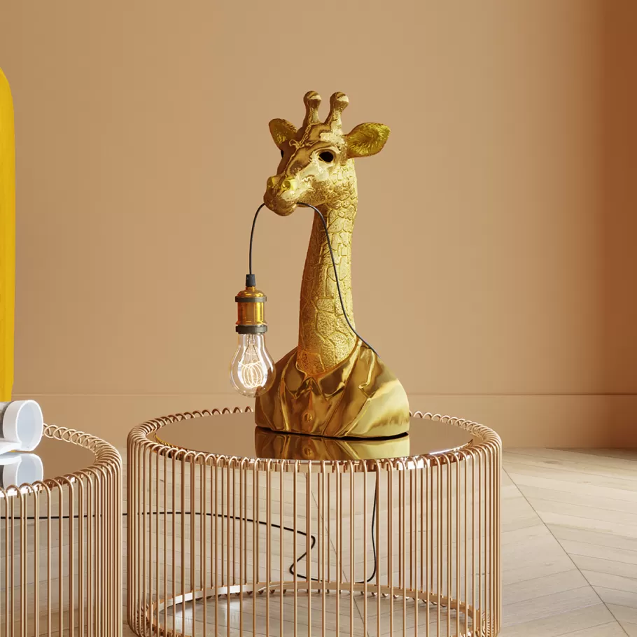 KARE Design Kasten | Tuinmeubelen<Tafellamp Animal Giraffe Gold 50cm