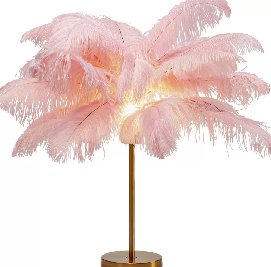 KARE Design Kasten | Tuinmeubelen<Tafellamp Feather Palm Pink 60cm