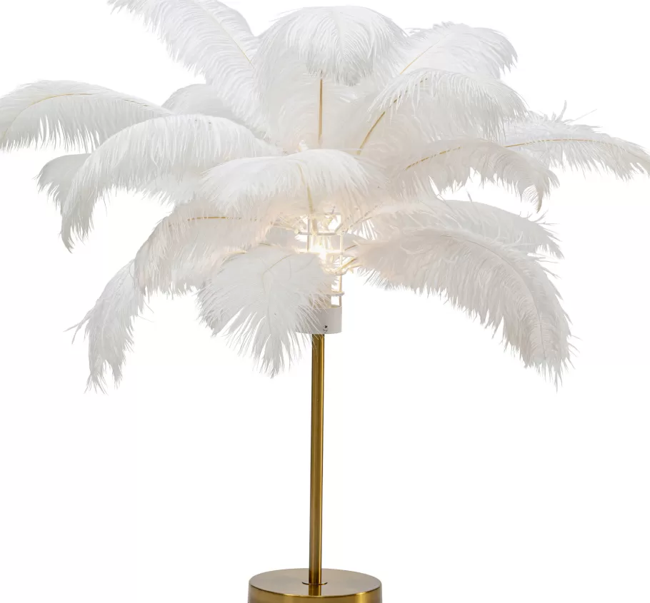 KARE Design Kasten | Tuinmeubelen<Tafellamp Feather Palm White 60cm