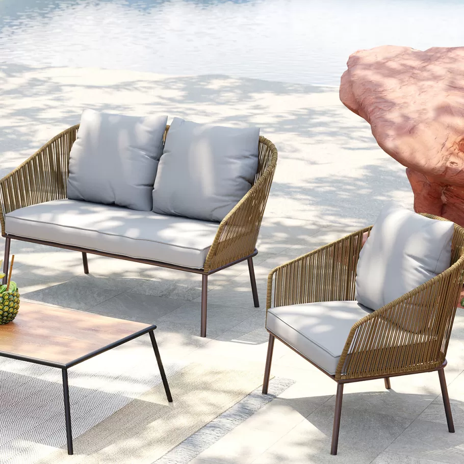 KARE Design Tuinmeubelen<Tuinset Elba Quattro Nature (4/part)