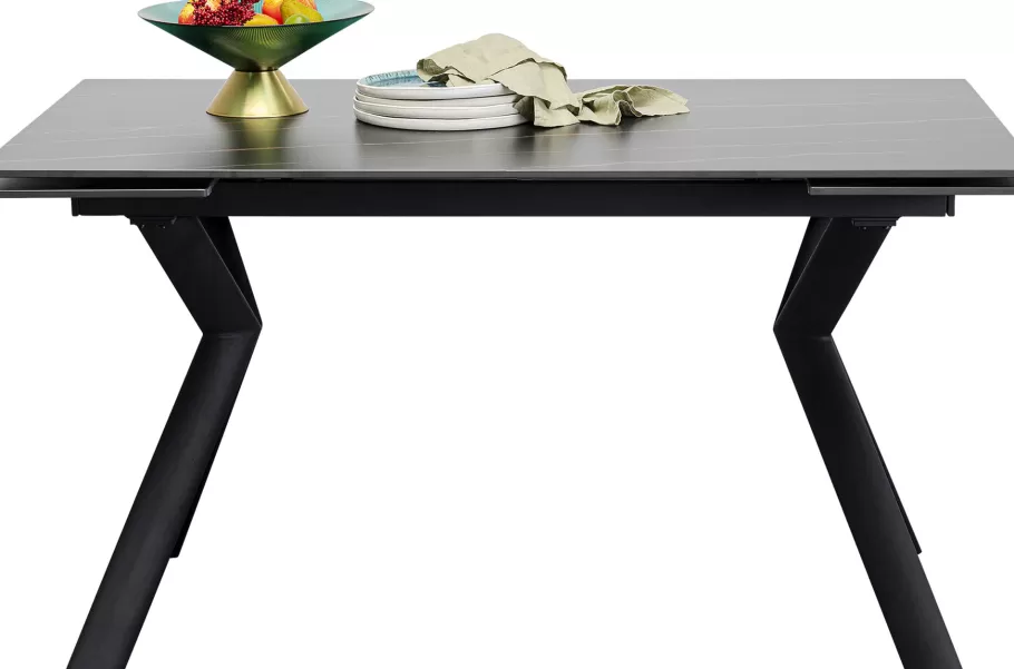 KARE Design Kasten | Tafels<Uitschuifbare Eettafel Xenia Black 140(30+30)x80cm