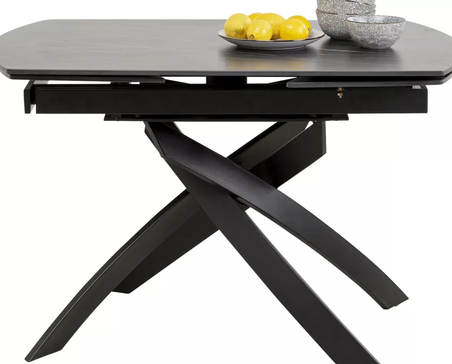 KARE Design Kasten | Tafels<Uitschuiftafel Twist Black 120(30+30)x90cm