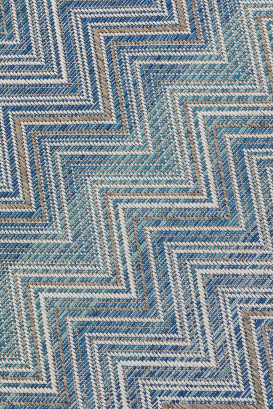 KARE Design Kasten | Tuinmeubelen<Vloerkleed Buiten Zigzag Blue 230x330cm