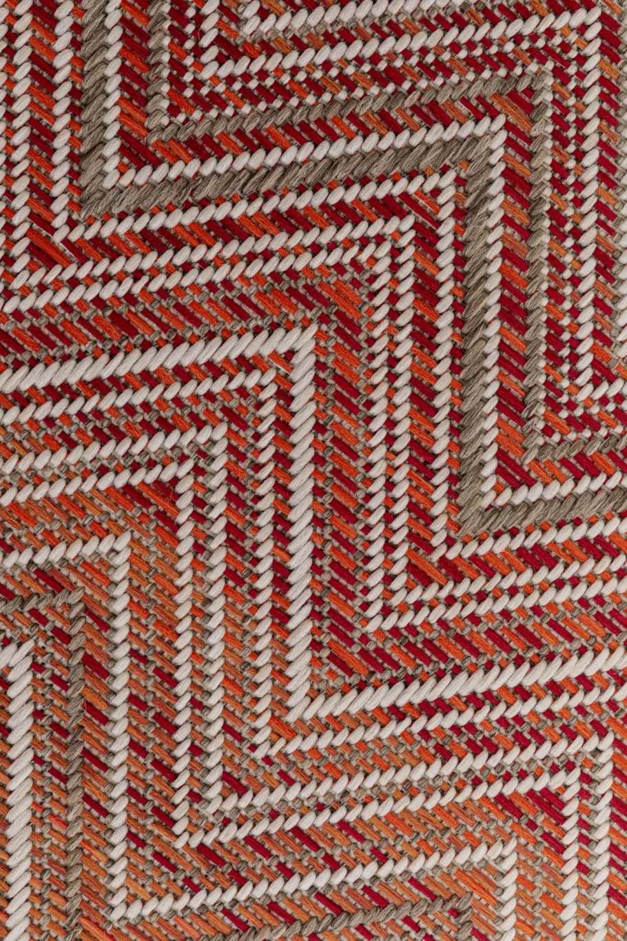 KARE Design Kasten | Tuinmeubelen<Vloerkleed Buiten Zigzag Red 230x330cm