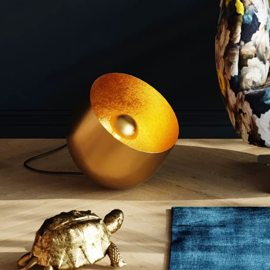 KARE Design Vloerlampen | Kasten<Vloerlamp Apollon Smooth Gold Ø35cm