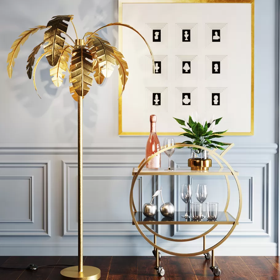 KARE Design Vloerlampen | Kasten<Vloerlamp Palmera 170cm