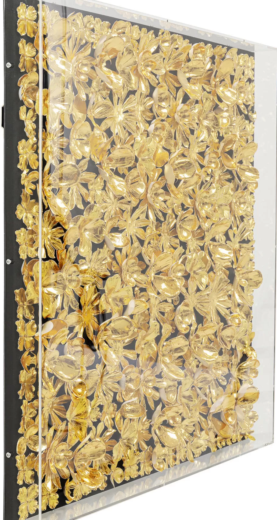 KARE Design Wanddecoratie | Kasten<Wanddecoratie Gold Flower 80x80cm