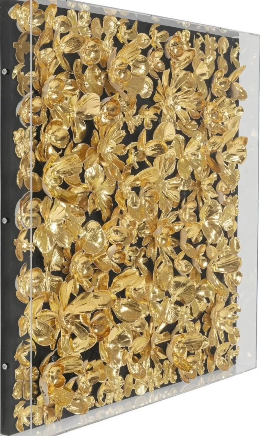 KARE Design Wanddecoratie | Kasten<Wanddecoratie Gold Flower 60x60cm