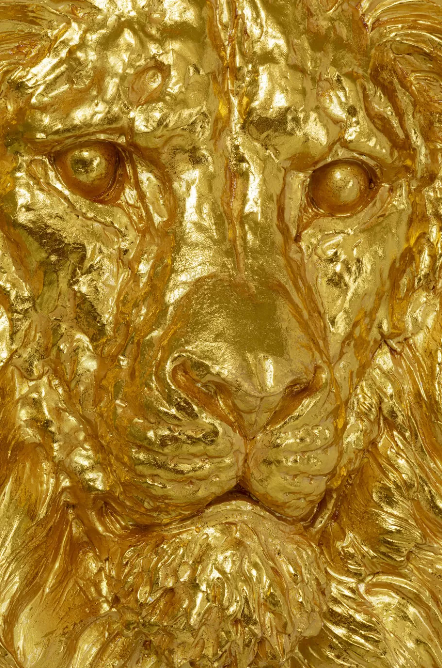 KARE Design Wanddecoratie | Tuinmeubelen<Wanddecoratie Lion Head Gold 90x100cm