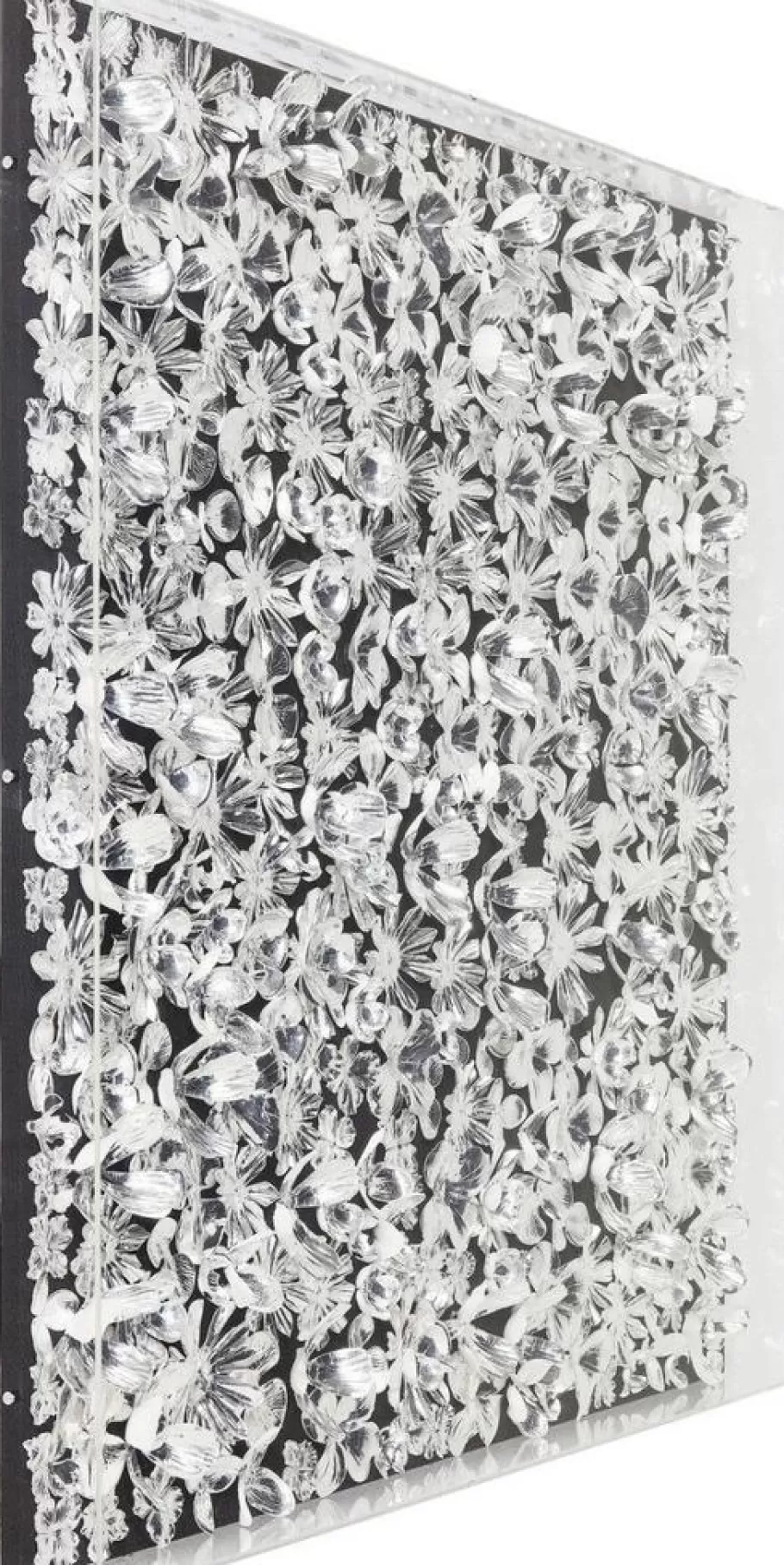 KARE Design Wanddecoratie | Kasten<Wanddecoratie Silver Flower 100x100cm