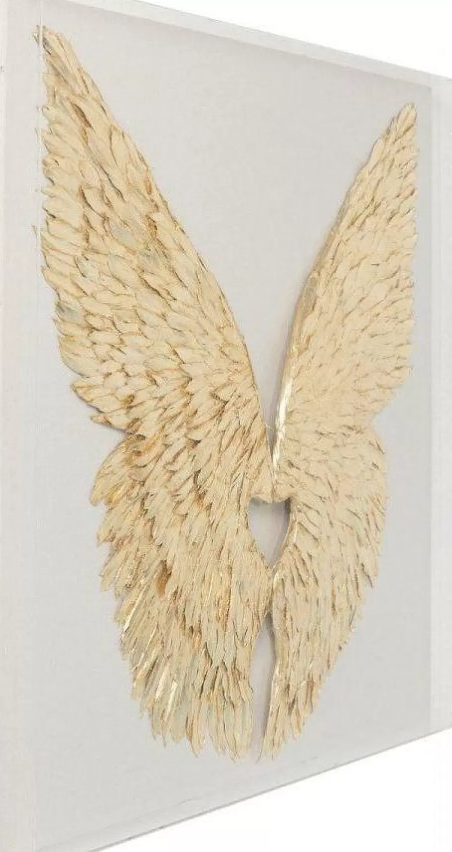 KARE Design Wanddecoratie | Kasten<Wanddecoratie Wings Goud-Wit 120x120cm