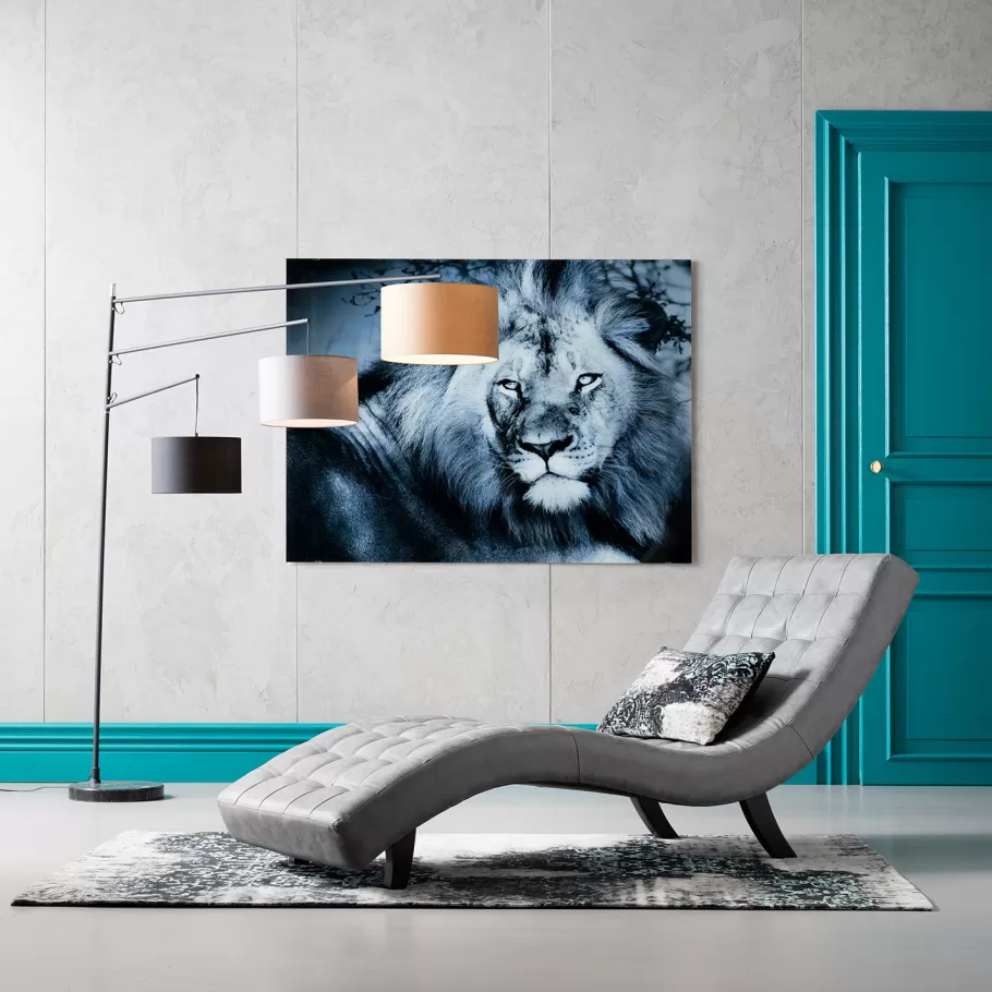 KARE Design Wanddecoratie | Kasten<Wandfoto Glass Lion King Lying 120x160cm