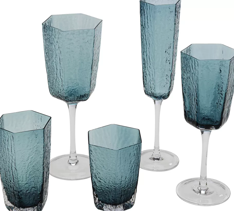 KARE Design Servies & Tafelaccessoires | Kasten<Witte Wijnglas Cascata Blue